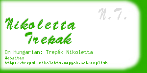 nikoletta trepak business card