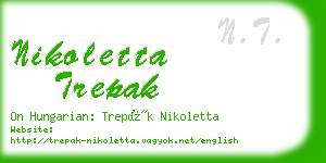 nikoletta trepak business card